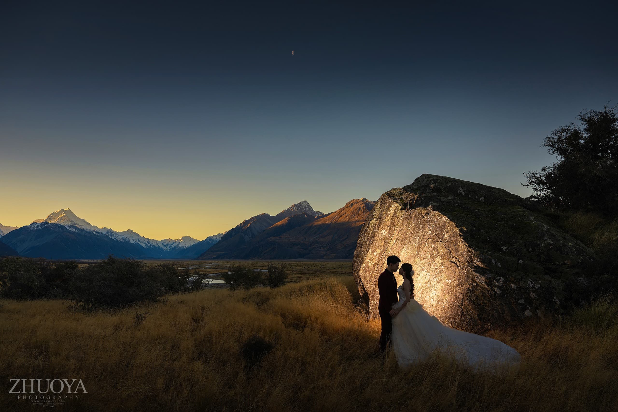 Kauri Bay Boomrock at golden hour